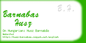 barnabas husz business card