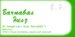 barnabas husz business card